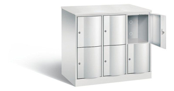 C+P XL-Schließfachschrank Resisto, H1077xB1148xT640mm, Farbe: Lichtgrau, 8472-373 S10082