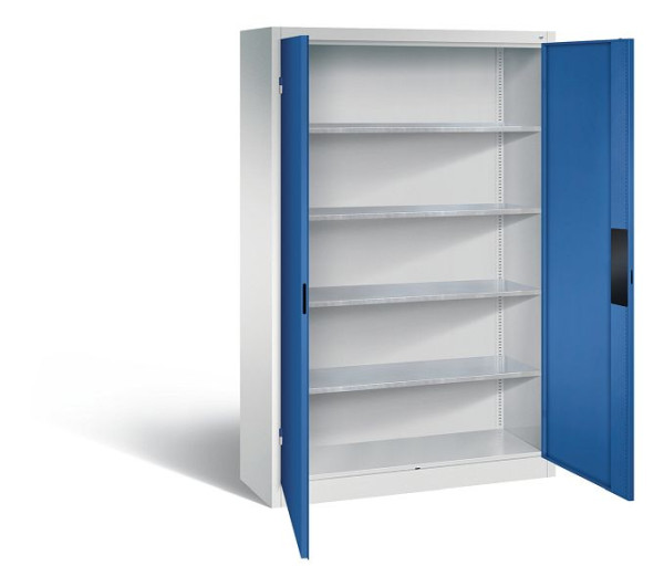 C+P Werkzeugschrank Acurado, H1950xB1200xT400mm, Farbe: Lichtgrau / Enzianblau, Muldengriff, 8930-052 S10190