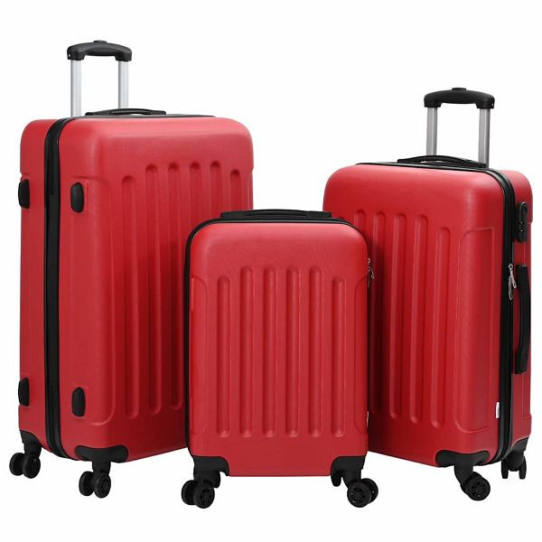 vidaXL Koffer Set 3-teilig Rot 50 x 31 x 78 cm ABS Plastik, Stahl, 42006249