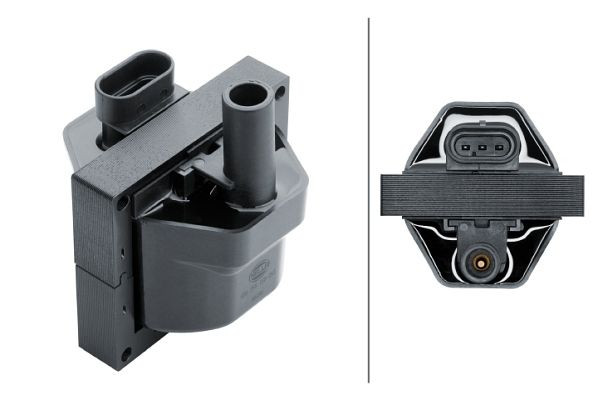 HELLA Zündspule, 3-polig, Blockzündspule, geklemmt, 5DA 358 168-261