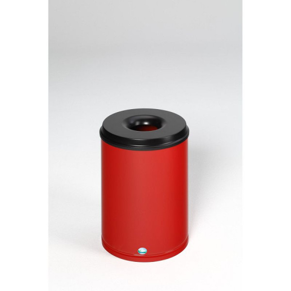 STEIN HGS Papierkorb feuersicher, Feuerrot (RAL 3000), 50 l, 82080.0022