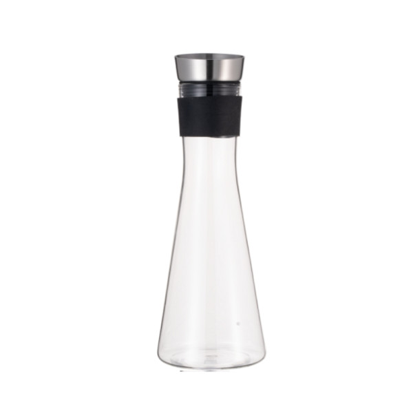 WAS Karaffe, 1,0 L, Ø 7 cm, Borosilikatglas, Edelstahl, Silikon, 1827100