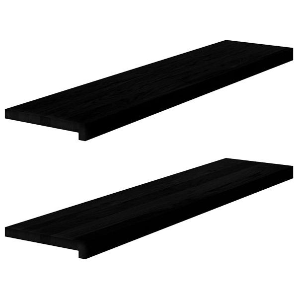 vidaXL Fensterbänke 2 Stk. Dunkelbraun 110x25x2 cm Massivholz Eiche, 4009185