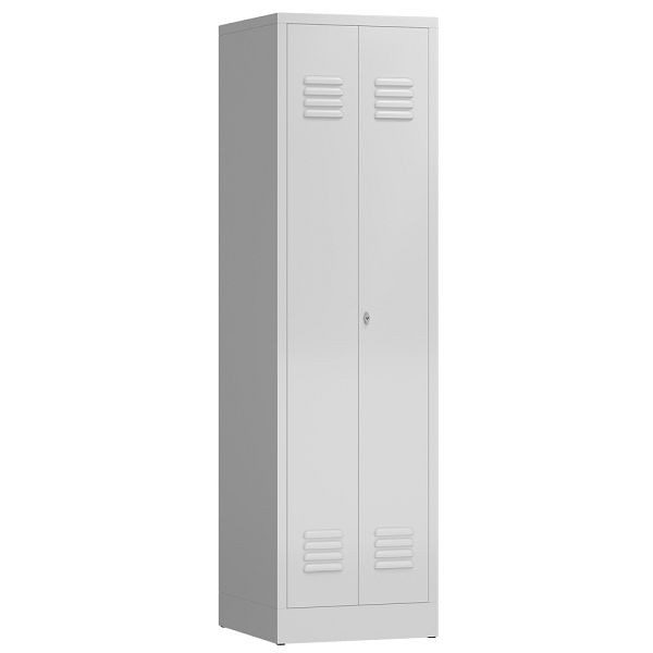 Lüllmann ClassiX Mehrzweckspind, 2 Abteile, 1800 x 500 x 500 mm, signalweiß, X-510707