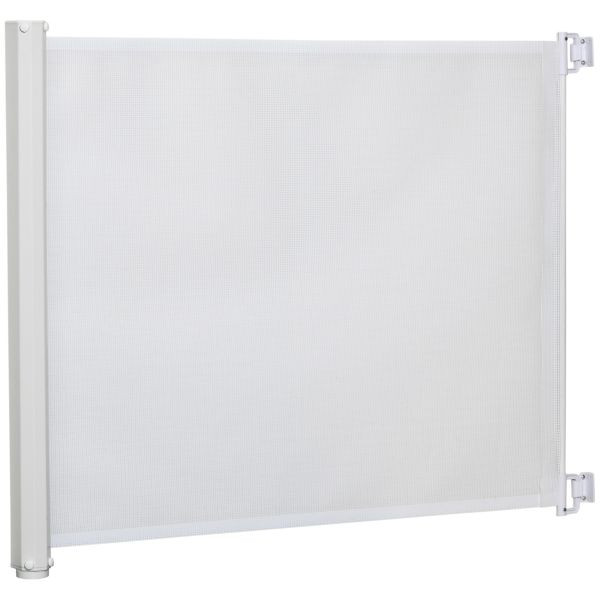 PawHut Hunde Türschutzgitter Treppenschutzgitter, PVC Weiß 115L x 82,5H cm, D06-030V01