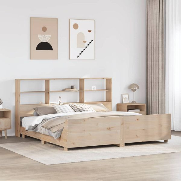 vidaXL Massivholzbett ohne Matratze 200x200 cm Kiefer, 3323677