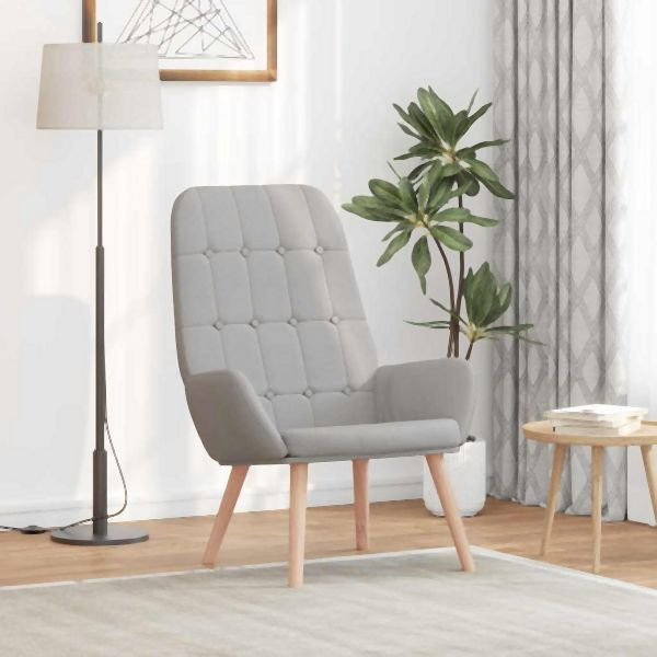 vidaXL Relaxsessel Wolkengrauer Stoff, 4102651, 8721158559722