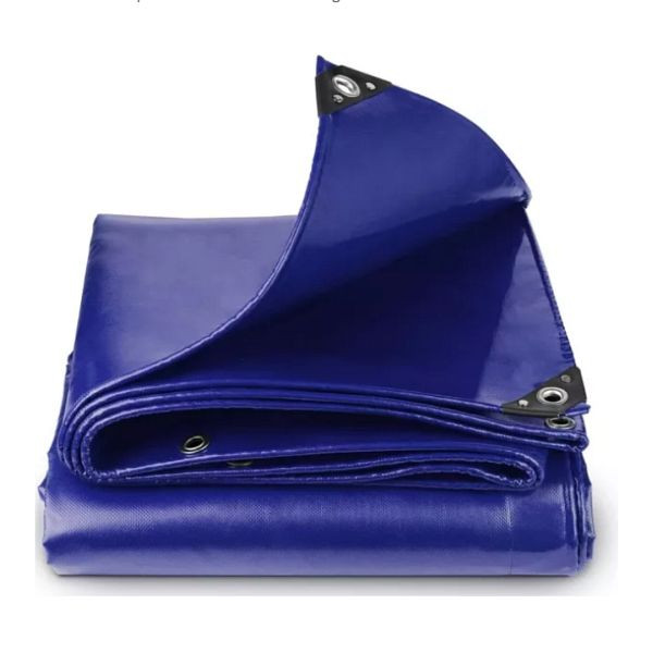 Sekey 550 g/m² PVC Abdeckplane mit Ösen, Blau 3x2m, CL95