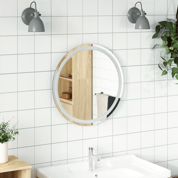 vidaXL LED-Badspiegel 60 cm Rund, Material: Glas, 353279