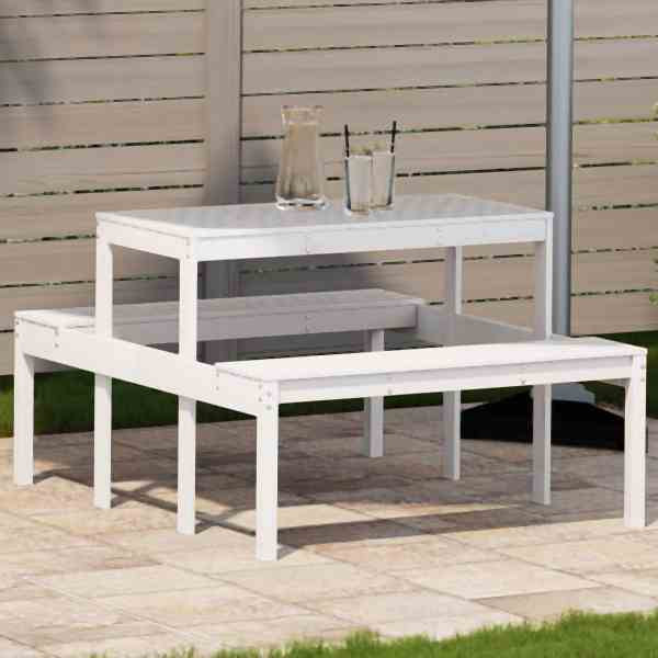 vidaXL Picknicktisch 110x134x75 cm Massivholz Kiefer, 832558