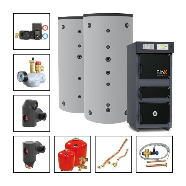 Solarbayer Holzvergaserset BioX 25 - 2B Variante B (1x SLS-1000, 1x SLS-1000-S), 310707100