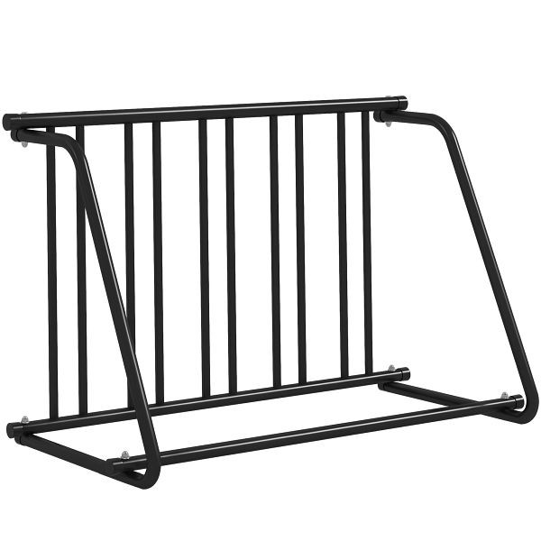 DURHAND Fahrradständer für 3 Fahrräder, wetterbeständig, zusätzliche Halterung, 114 x 58 x 75 cm, Schwarz, AA0-094V00BK