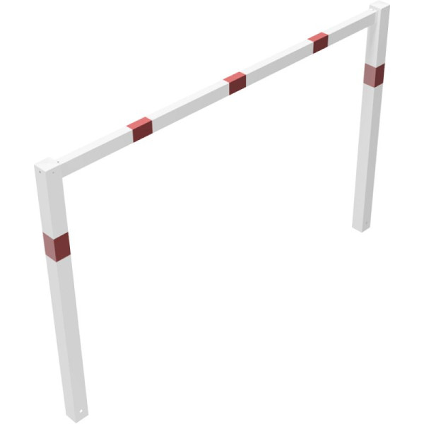 Stein HGS Wegesperre, feststehend, 2000 mm / mit Oberholm, weiß beschichtet mit rot reflektierenden Leuchtstreifen, 4014.20b