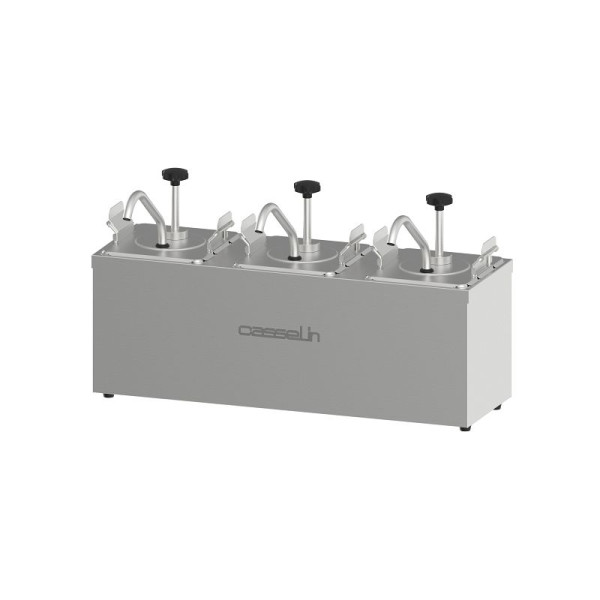 Casselin Dreifach-Pumpen-Spender, Rostfreier Stahl, CPSN3