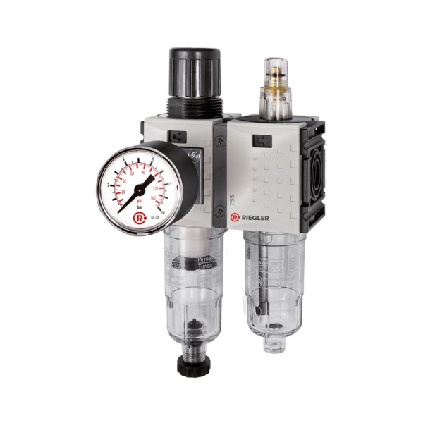 Riegler WE 2-teilig »FUTURA-mini«, PC-Behälter, Standardmanometer, G 1/4, 0,1-4, HA, 142457