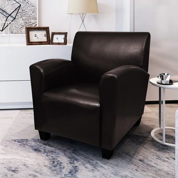 vidaXL Sessel Dunkelbraun Kunstleder, Top-Qualität, 240979