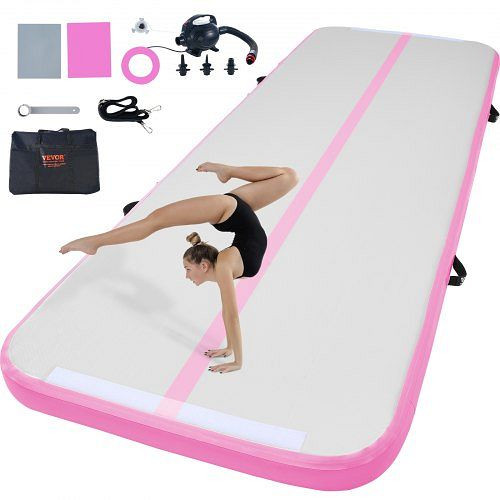 VEVOR Aufblasbare Gymnastikmatte Turnmatte, Air Matte Fitness Matte Pumpe Tumbling Matten 300 x 101 x 10 cm, ZFXKKFQD10FT2QH84V2