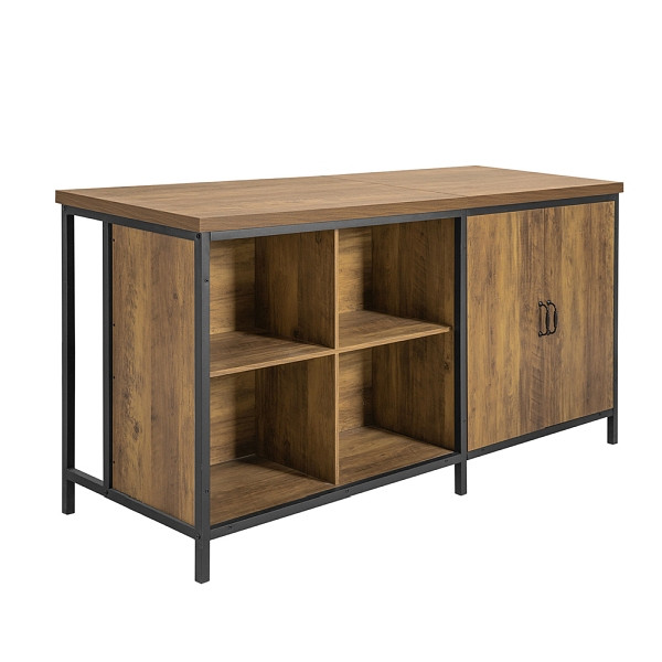 SoBuy Multifunktionale Kücheninsel Braun 170x60x88.5cm, Industriell, KNL01-F