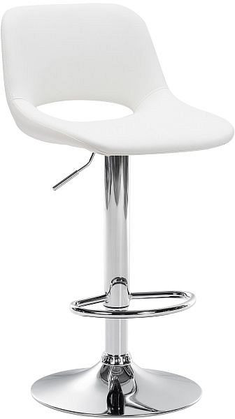 CLP Barhocker Camden Kunstleder chrom, weiß, 324133