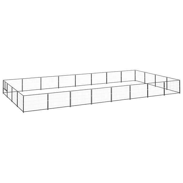 vidaXL Hundezwinger Schwarz 32 m² Stahl, 3082147, 8720286664216