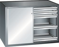 LISTA Schubladenschrank 2x36x27E (BxTxH) 1430x600x1020mm KEY Lock, Lichtblau, 10 Schubladen, Tragkraft Schubladen: 200 kg, 79.435.010