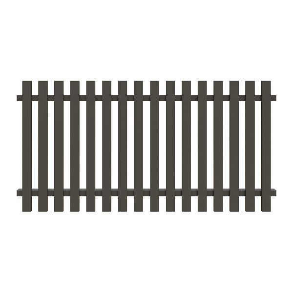 T&J STADE-Serie Lattenzaun, 180 x 90 cm, Latten 20 x 60 mm, Aluminium, anthrazit, 45455