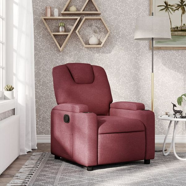 vidaXL Relaxsessel Weinrot Stoff, 372368, 8721012200142