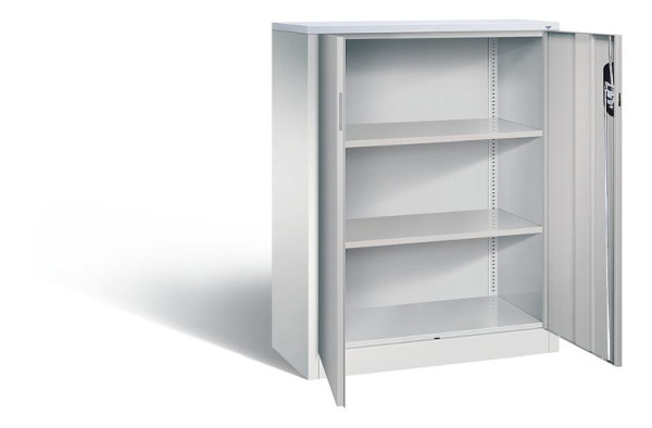 C+P Büroschrank Acurado, H1200xB930xT400mm, Farbe: Lichtgrau / Weißaluminium, Muldengriff, 3 OH, 9267-1200 S10308