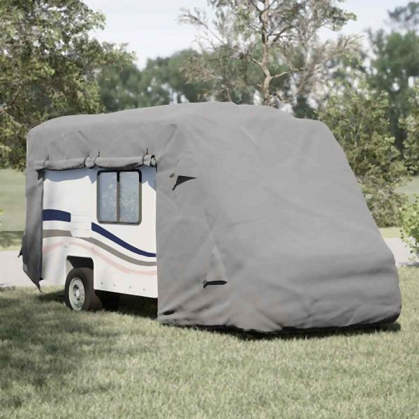 vidaXL Schutzhülle für Wohnmobil Grau 610x235x275 cm Vliesstoff, 4015877
