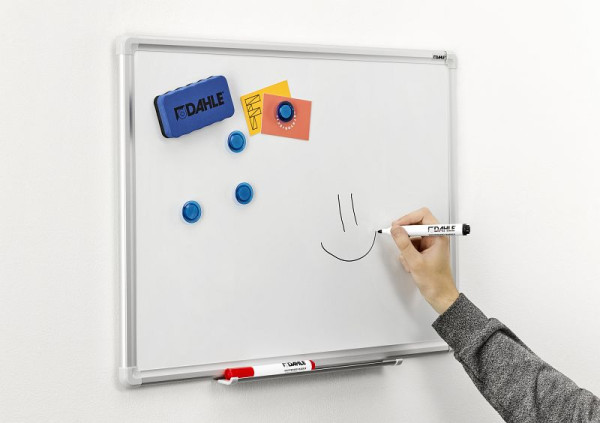 Dahle Basic Board 100 x 150 cm weiß lackiert, Alurahmen, 96154-15451