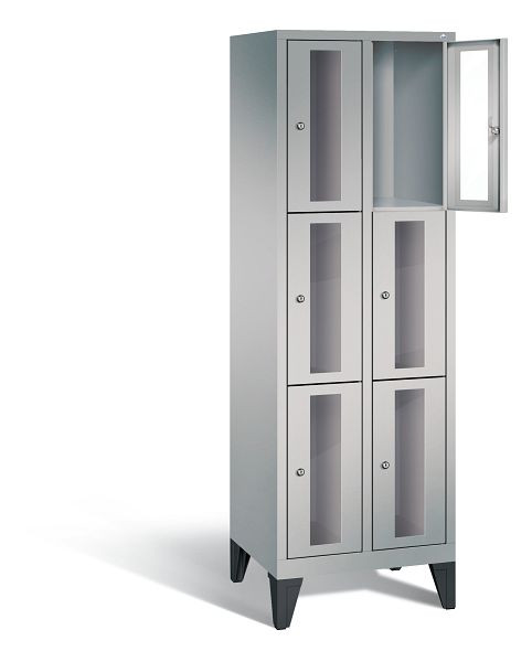 C+P Schließfachschrank Classic, H1850xB610xT500mm, Farbe: Weißaluminium, 8010A203 S10009