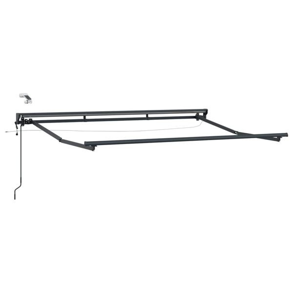 vidaXL Elektrische Markisenrahmen mit LEDs Anthrazit 3,5 x 2,5 m, 42024850