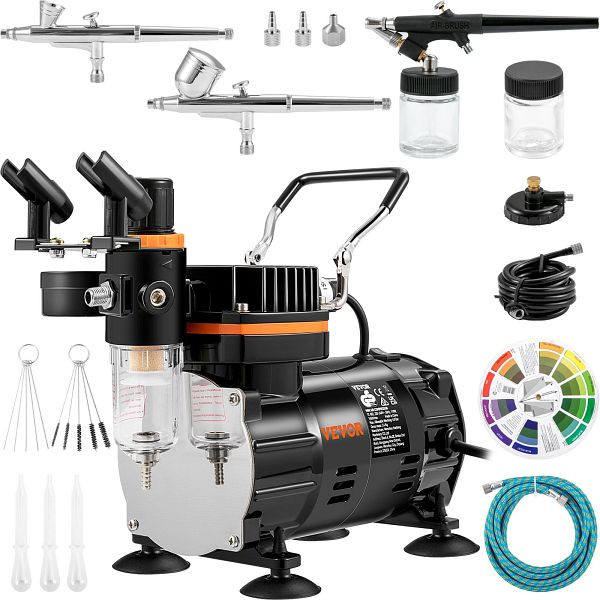 VEVOR Profi Dual Action Airbrush-Spritzpistole Set 18 - 23 L/min 120 W 220 V Mini Airbrush Luftkompressor, JCBTZOGMM9MOF3D7EV2