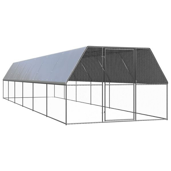 vidaXL Outdoor-Hühnerkäfig 3x12x2 m Verzinkter Stahl, 3154380