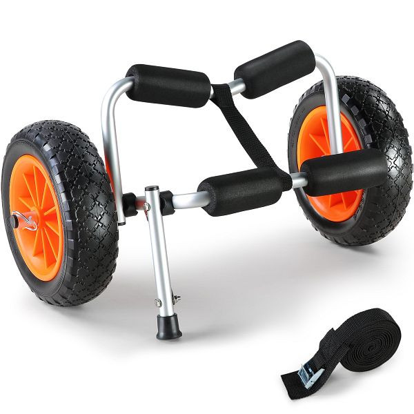 VEVOR Kajakwagen Kanuwagen faltbar aus 2 mm Aluminiumlegierung 600 x 360 x 320 mm bis 113 kg Belastbar PU-Reifen Zubehör, S250LBS10INCHUJK2V0