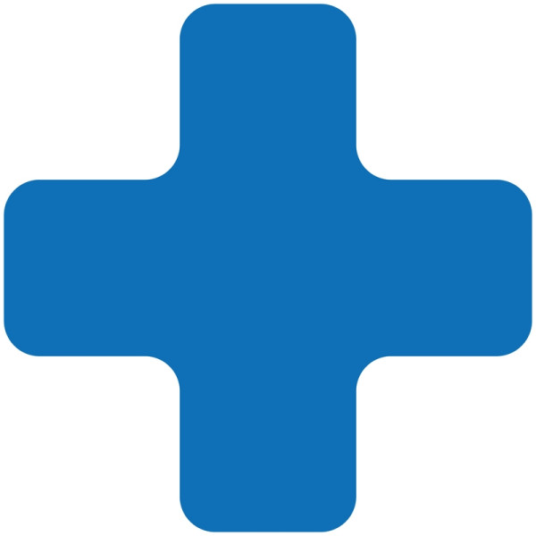 Eichner Stellplatzmarker "X-Stück", Schenkelbreite 50 mm, Länge 150x150 mm, für glatte Gründe innen, widerstandsfähig, blau, VE: 25 Stück, 9225-20031-010