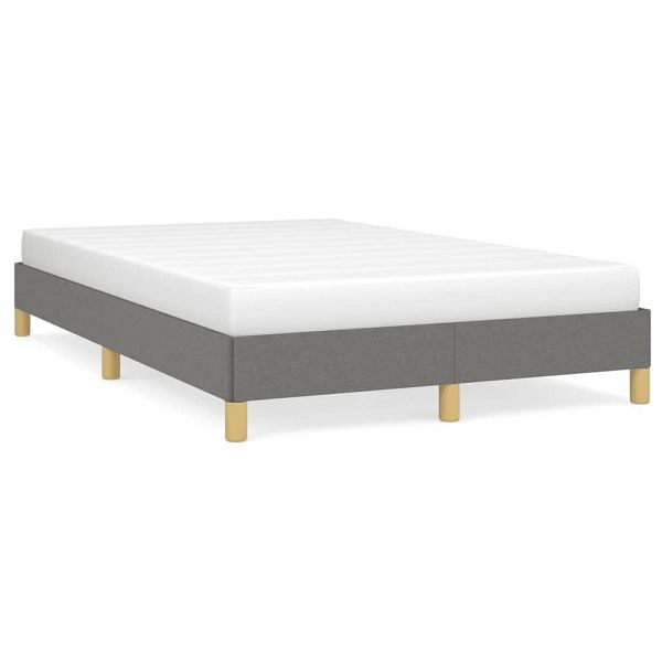 vidaXL Bettgestell Dunkelgrau 120x190 cm Stoff, Füllung: Schaumstoff, 379490