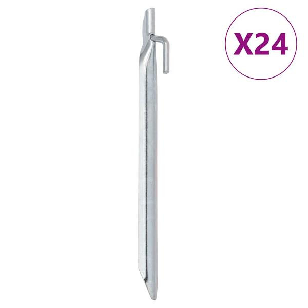 vidaXL Zeltheringe 24 Stück V-Form 24 cm Ø20 mm Verzinkter Stahl, 4009352
