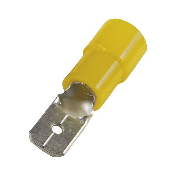 Haupa Flachstecker gelb isoliert 4,0-6,0/0,8, PC-isoliert, VE: 100 Stück, 340426