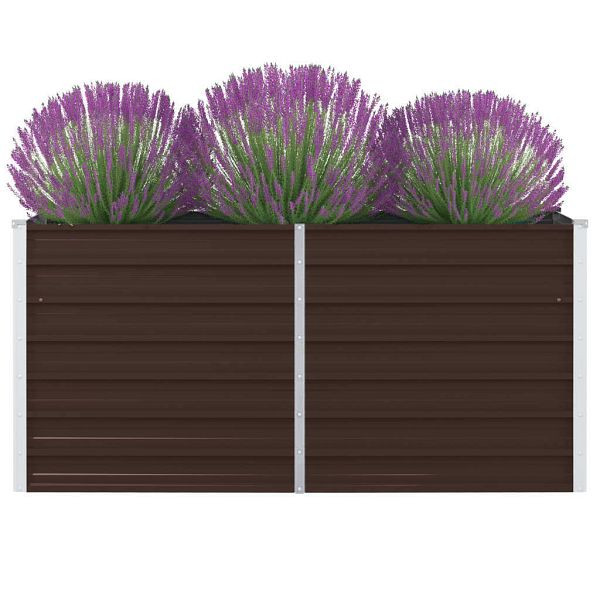 vidaXL Hochbeet 160 x 80 x 45 cm verzinkter Stahl Braun, 47012
