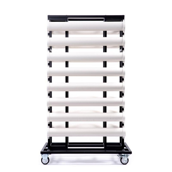 ALLPAX STOPPO Transportwagen mit PVC Rohren für 16 Absperrständer, 10013702