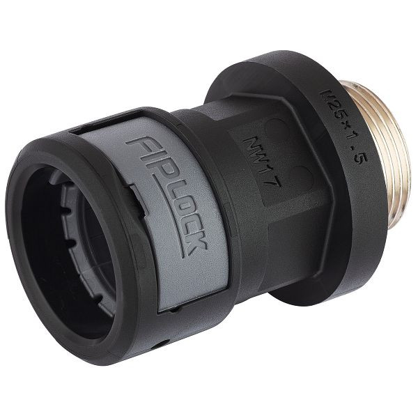 LAPP Schlauchverschraubung FIPLOCK ONE METALL XL M12X1,5 / 10, schwarz, VE: 10 Stück, 61804561