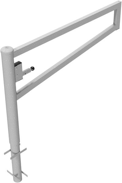 Schake Drehbare Wegesperre, zum Einbetonieren, feuerverzinkt, Gesamtbreite: 1500 mm, mit Profilzylinderschloss, 4013_15Z