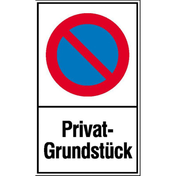 Stein HGS Haltverbotsschild, Eingeschränktes Haltverbot, Privatgrundstück, Aluminium, 2 mm, 400 x 600 mm, 52.5158