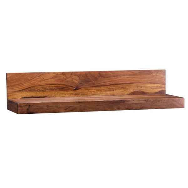 Wohnling Wandregal MUMBAI Massivholz Sheesham 80 cm, Landhaus-Stil, Echt-Holz, Natur-Produkt, WL1.574