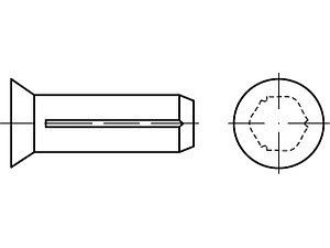 Senkkerbnägel DIN 1477 Stahl 3 x 8 VE=K (500 Stück)
