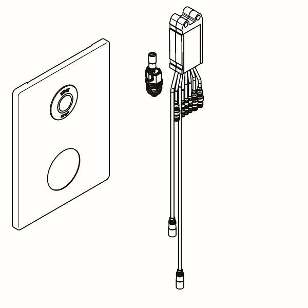 KWC Umrüstsatz, A3000open, Piezo-Taster, Elektronikmodul, Abdeckplatte, 24 VDC, 2030055522
