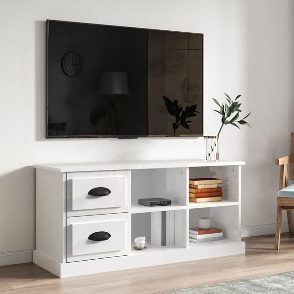 vidaXL TV-Schrank Hochglanz-Weiß 102x35,5x47,5 cm Holzwerkstoff, 816178