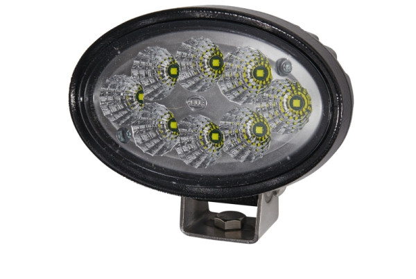 HELLA LED-Arbeitsscheinwerfer, Oval 100 Gen. II, 24/12V, 4400lm, Anbau/geschraubt, schwenkbarer Montagebügel, weitreichende Ausleuchtung, 1GA 996 761-011