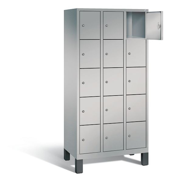 C+P Schließfachschrank Evolo, H1850xB900xT500mm, Farbe: Weißaluminium, 48010-305 S10099
